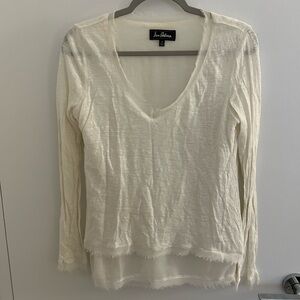 Sam Edelman Cream Blouse with Long Sleeves